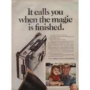 Polaroid Countdown Camera Instant Photography Family Decor Vintage Print Ad 1970
